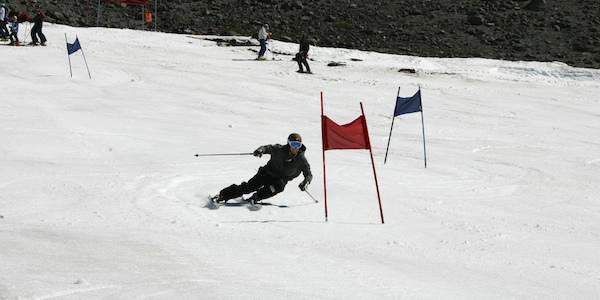 Guy racing giant slalom